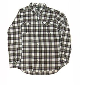 Eddie Bauer Shirt Women's Large Gray Plaid Button Up Long Sleeve Outdoor Ladies